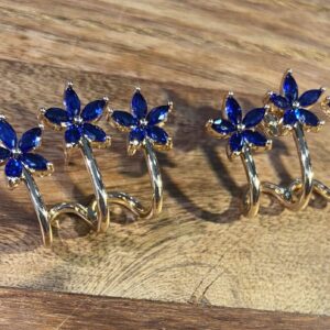 Stella Fiora Notturna Sapphire Flower Earrings