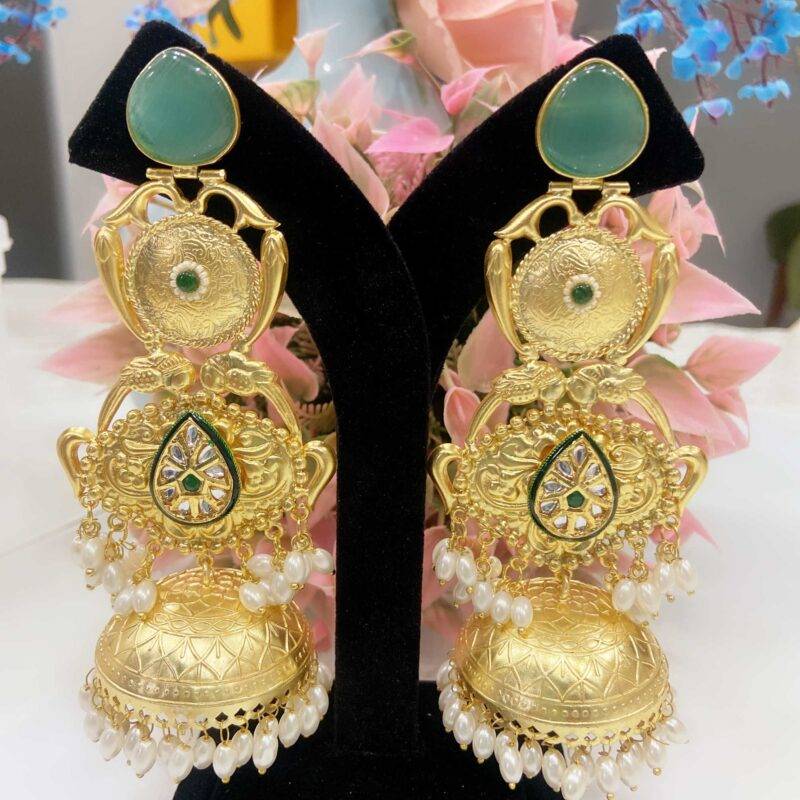 Rajwada Aqua Jhumka