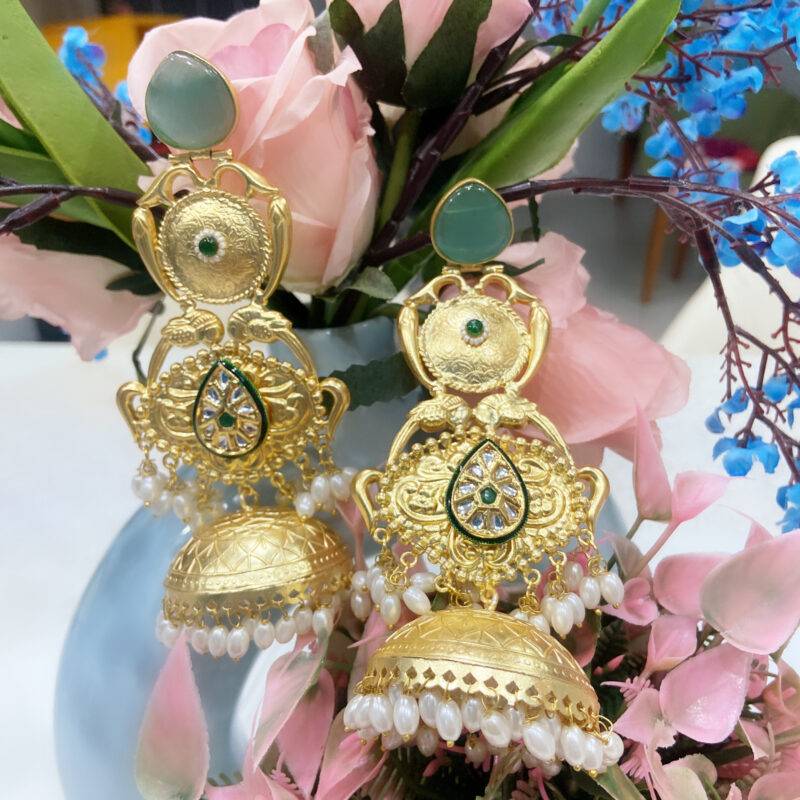 Rajwada Aqua Jhumka - Image 2