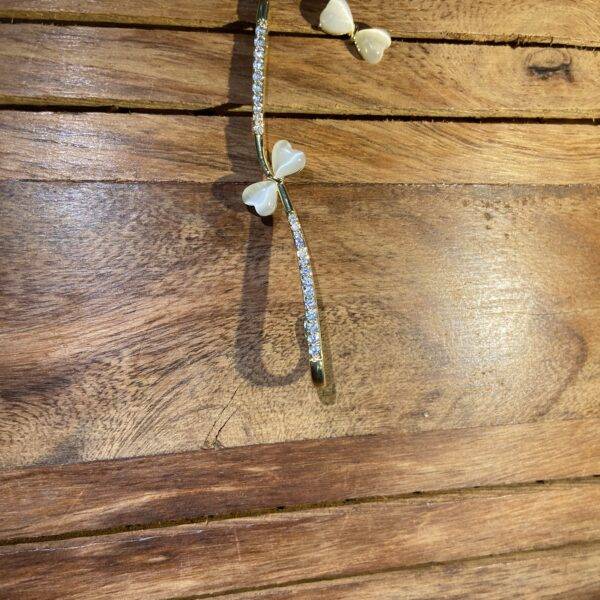 Pearl Heart Bow Ear Cuff