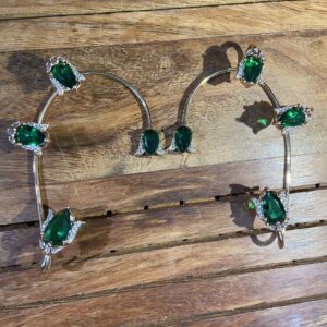 Regal Emerald Ear Cuffs