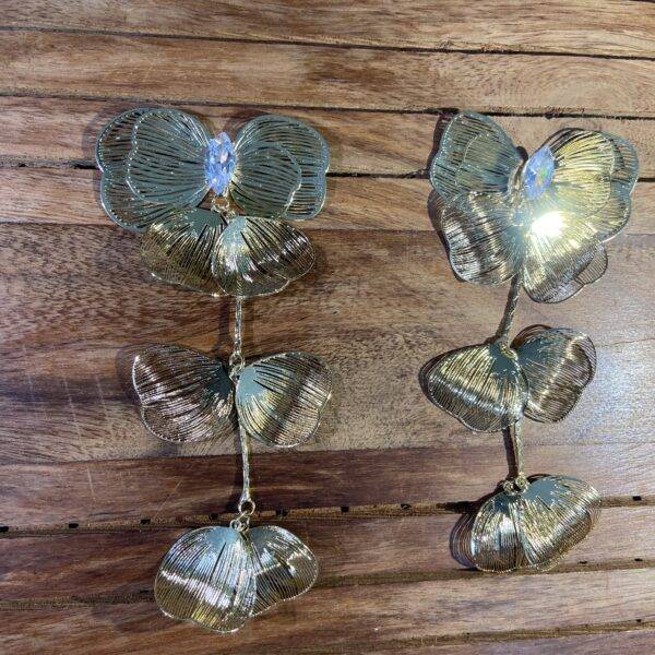 Orchid Gold Drop Earrings