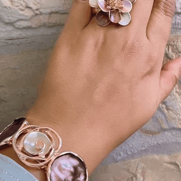 Petali Marsala Floral Stacking Set