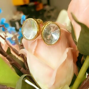 Golden Prism Mirror Studs