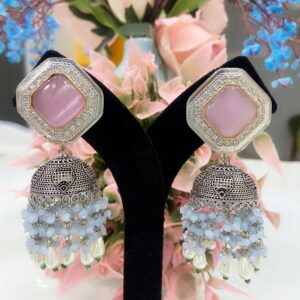 Gulbahaar Oxidised Jhumkas