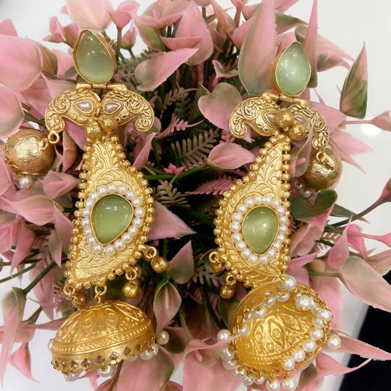Gulnaar Heritage Chandbali Jhumkas - Image 4