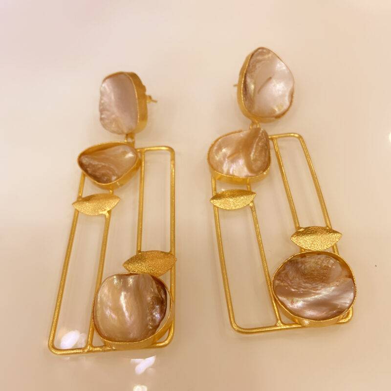 Golden Pearl Shell Statement Combo Set - Image 6