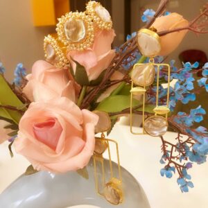 Golden Pearl Shell Statement Combo Set