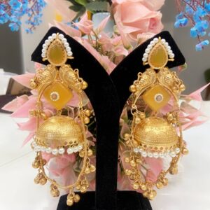 Kashmiri Golden Glow Jhumki