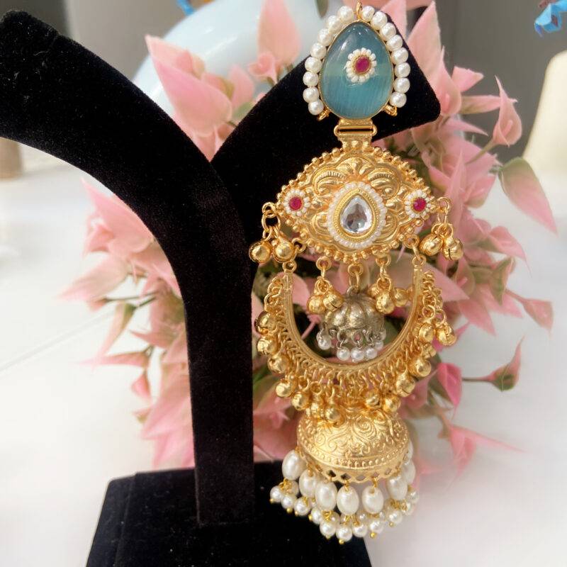 Kashmiri Royal Chandbali Jhumkas - Image 3