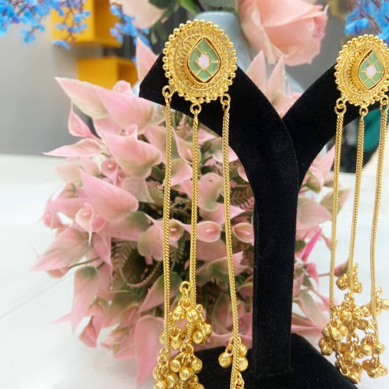 Mint Blossom Danglers - Image 4