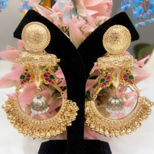 Meenakari Parrot Chandbali