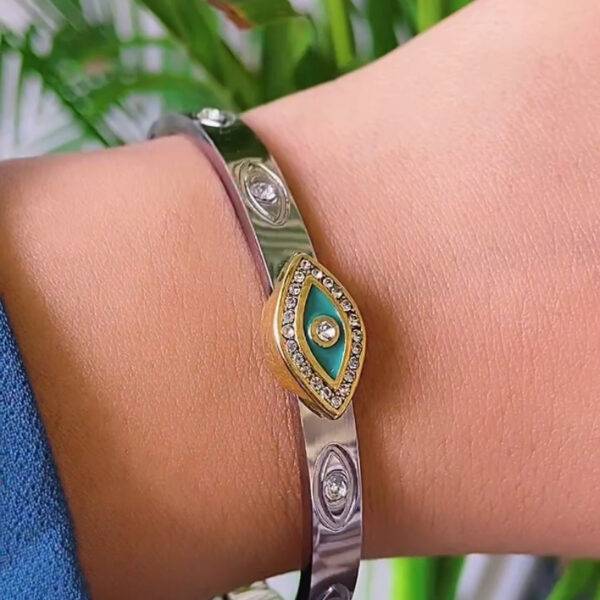 Heritage Talisman Cuff – Enchanted Vision in Sculpted Steel