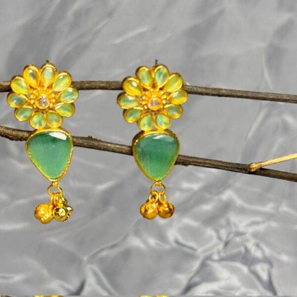 Gulbahaar Meenakari Bloom Drop Earrings