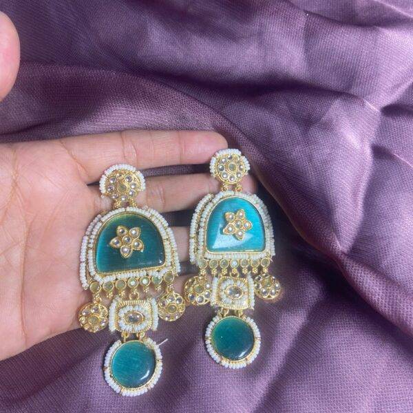 Zeenat-e-Kashmir Kundan Statement Kashmiri Earrings