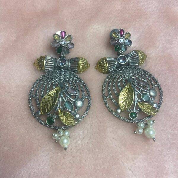 Suvarna Pushpa Kashmiri Statement Earrings