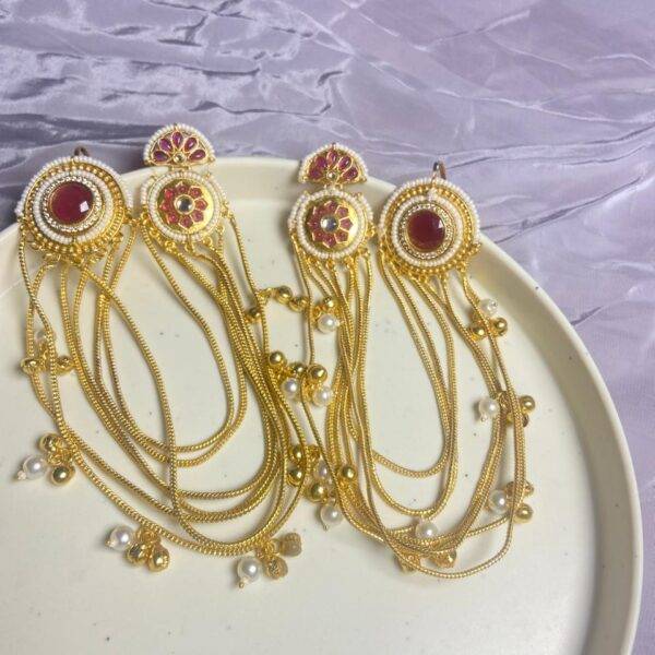 Zareen-e-Kashmir Jhoomar Chain Drop Earrings