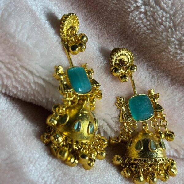 Nrityangana Viraasat Luxe – Temple Jhumka Kashmiri Earrings